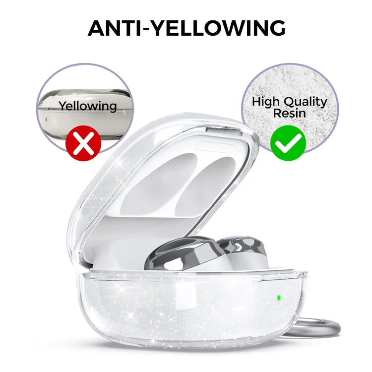 AHASTYLE WG89 Para Samsung Galaxy Buds Pro / Buds Live / Buds2 / Buds Pro 2 Case TPU Earbud Storage Cover - Brilhante