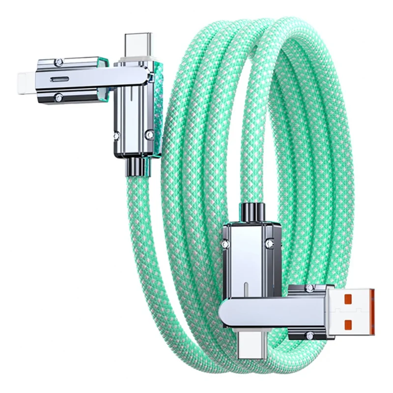 AHASTYLE XC04 1m PD 27W Data Cable USB-A / Type-C to Type-C / IP Charging Cable - Green