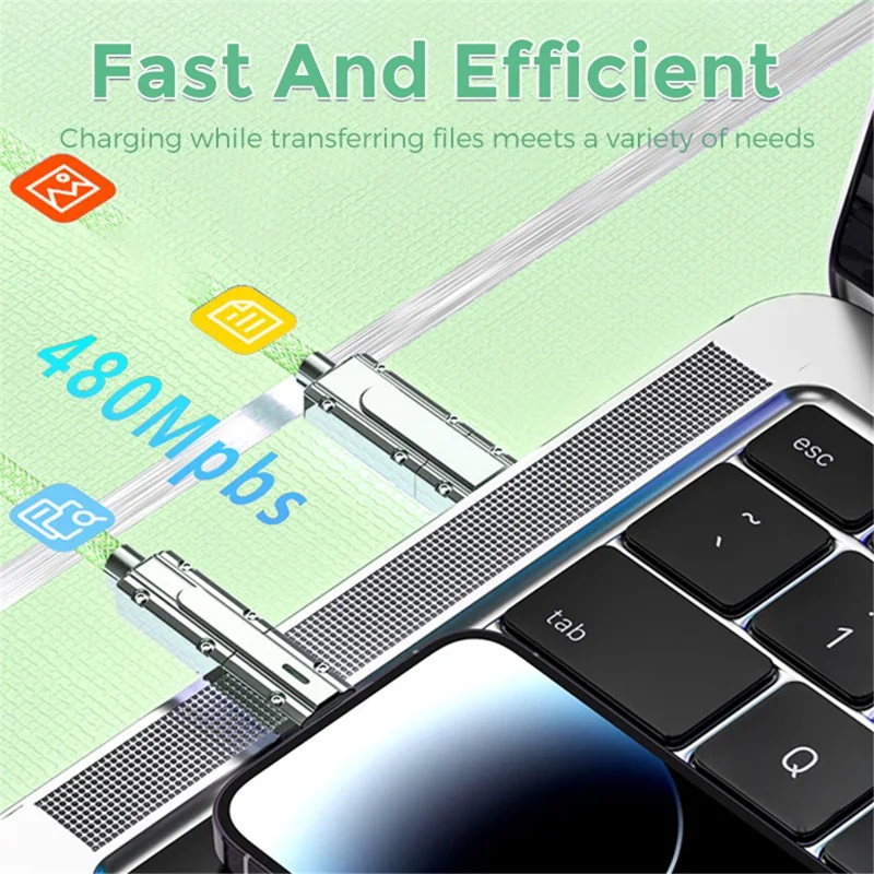 AHASTYLE XC04 1m PD 27W Data Cable USB-A / Type-C to Type-C / IP Charging Cable - Green