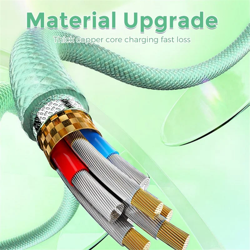 AHASTYLE XC04 1m PD 27W Data Cable USB-A / Type-C to Type-C / IP Charging Cable - Green