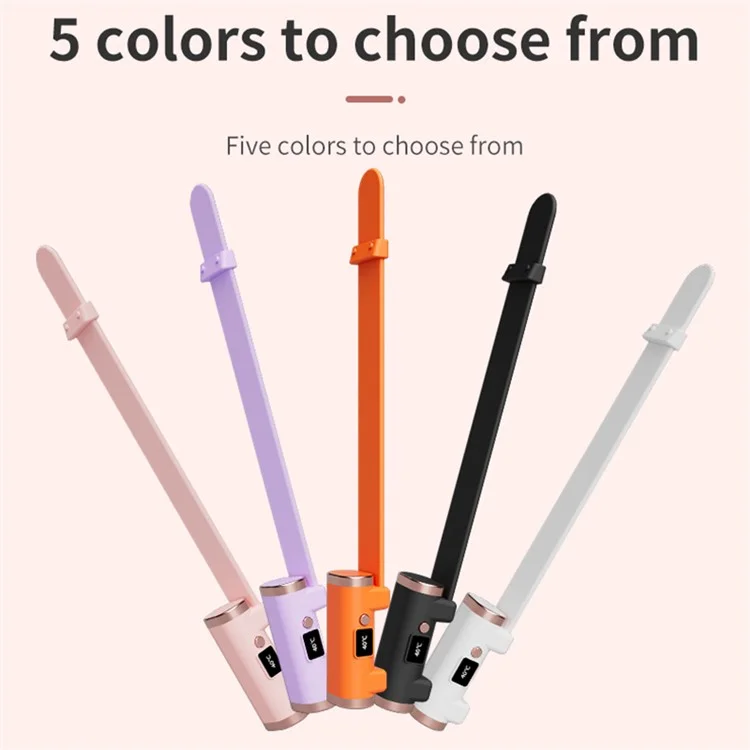 Calentador de manos portátil de 2 en 1 con pantalla digital Wristband Hand Warmer Mini - Naranja