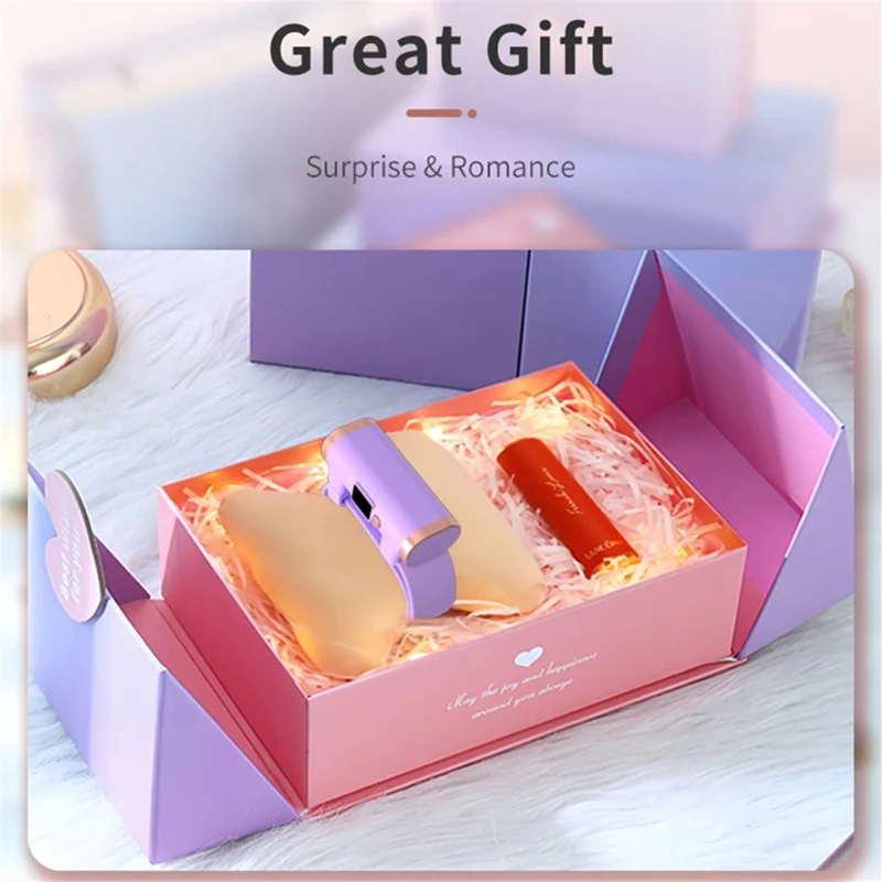 Wristband Hand Warmer Mini Portable 2-in-1 Digital Display Winter Hand Warmer - Purple