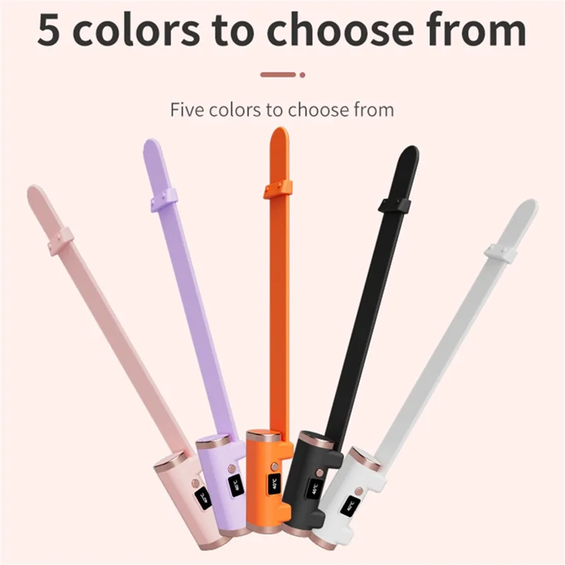 Wristband Hand Warmer Mini Portable 2-in-1 Digital Display Winter Hand Warmer - Purple