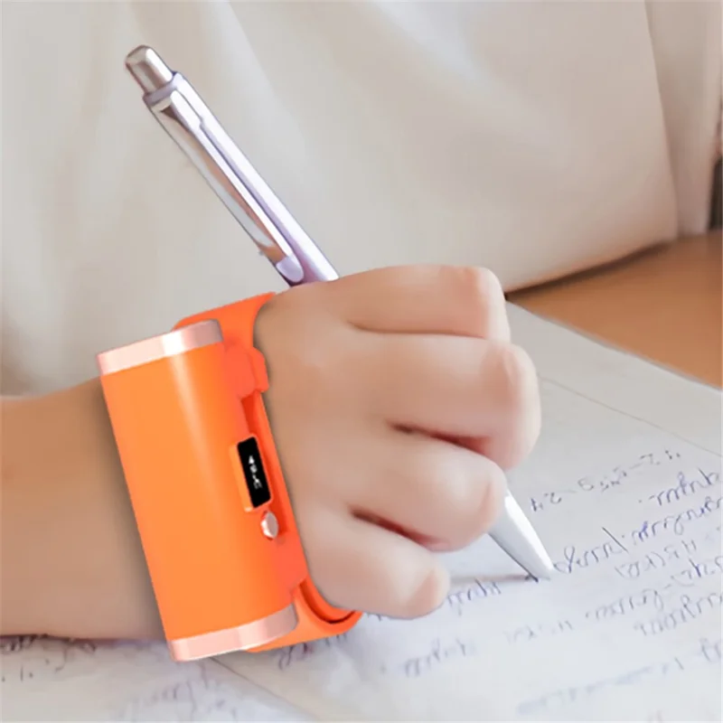 Wristband Hand Warmer Mini Portable 2-in-1 Digital Display Winter Hand Warmer - White