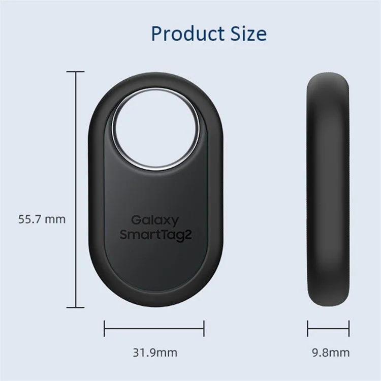 Slim Silicone Case for Samsung Galaxy SmartTag 2 Bluetooth-compatible Tracker Bumper Frame Protector with Buckle - Red
