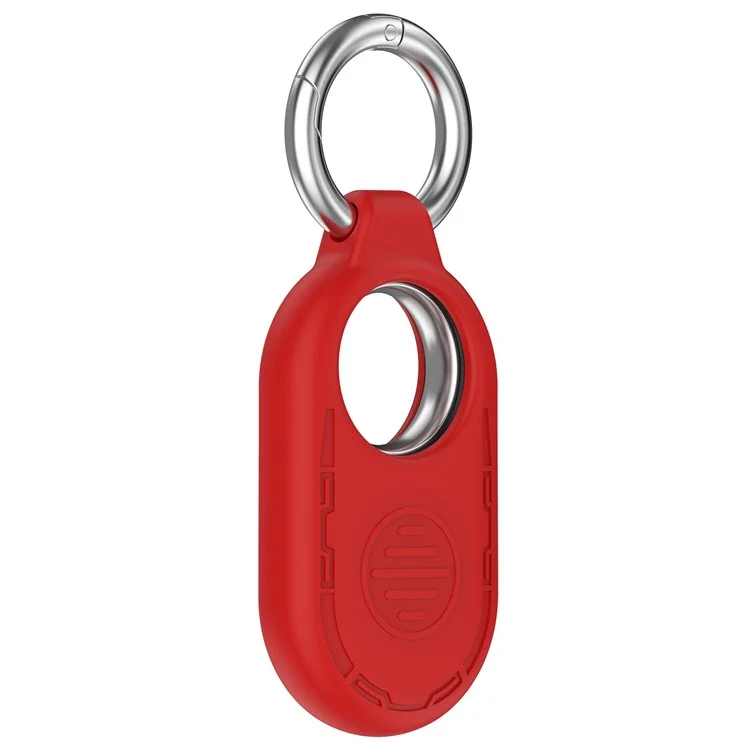 Pour Samsung Galaxy SmartTag 2 Étui en silicone anti-perte antichoc avec porte-clés - Rouge