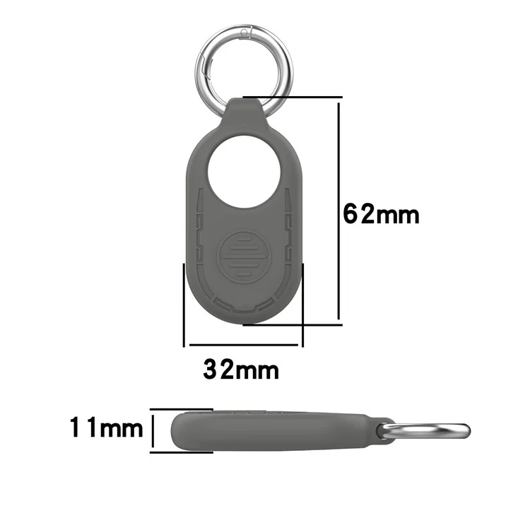 Pour Samsung Galaxy SmartTag 2 Étui en silicone anti-perte antichoc avec porte-clés - Rouge
