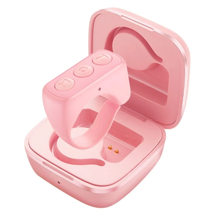 D01 Pro Bluetooth-compatible Fingertip Video Controller Tiktok Short Video Page Flipping Device Music Media Smart Clicker - Pink