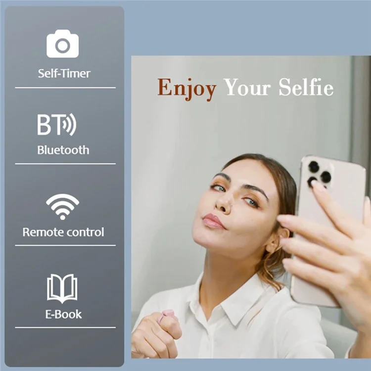 D01 Pro Bluetooth-compatible Fingertip Video Controller Tiktok Short Video Page Flipping Device Music Media Smart Clicker - Pink