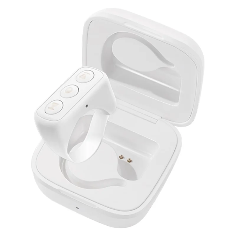 D01 Pro Bluetooth-compatible Fingertip Video Controller Tiktok Short Video Page Flipping Device Music Media Smart Clicker - White