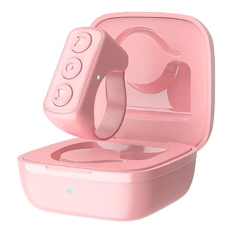Contrôleur vidéo selfie pour doigt D01 Télécommande sans fil Bluetooth 5.0 Mains-libres pour Tik-Tok - Rose