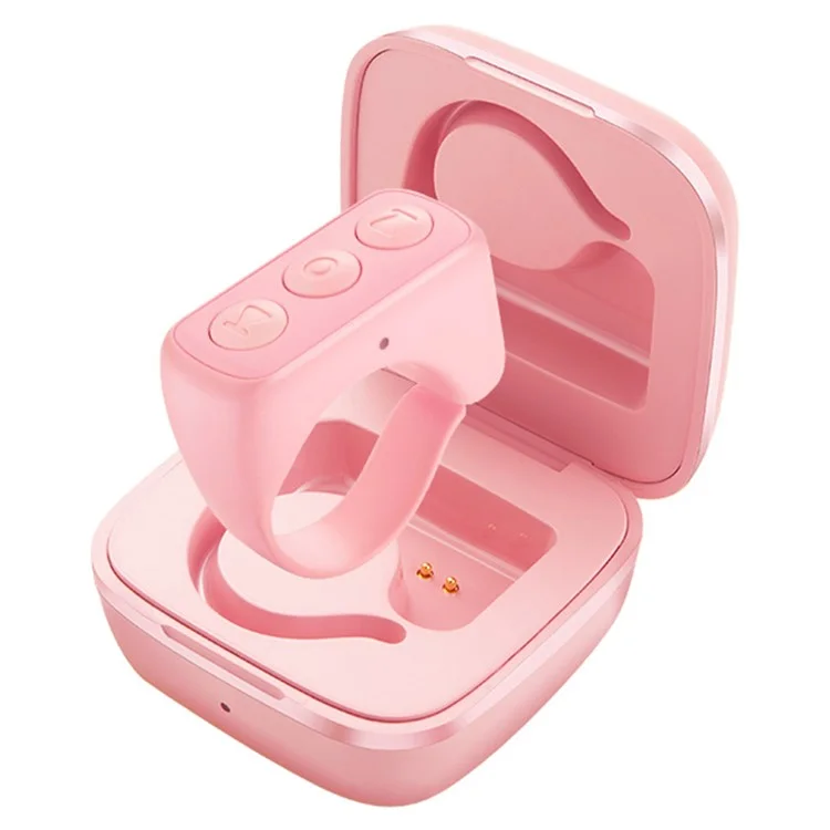 Contrôleur vidéo selfie pour doigt D01 Télécommande sans fil Bluetooth 5.0 Mains-libres pour Tik-Tok - Rose