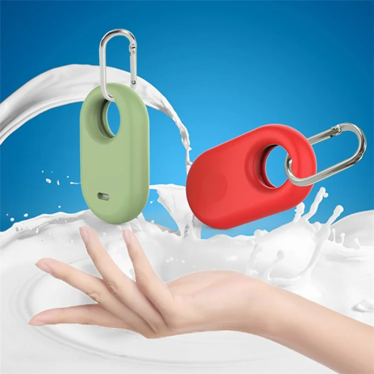 Dustproof Silicone Case for Samsung Galaxy SmartTag2 Bluetooth-compatible Tracker Case Anti-Drop Shockproof Cover - Matcha Green