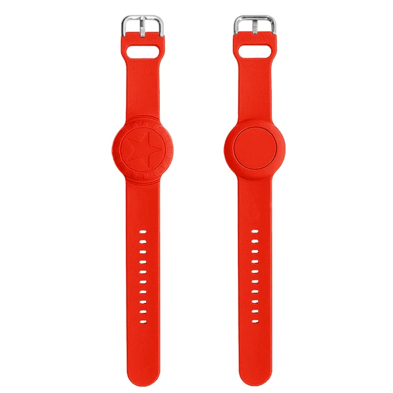 Per il tracker Apple AirTag Bracciale silicone a stella Supporto GPS impermeabile Cinturino - Rosso