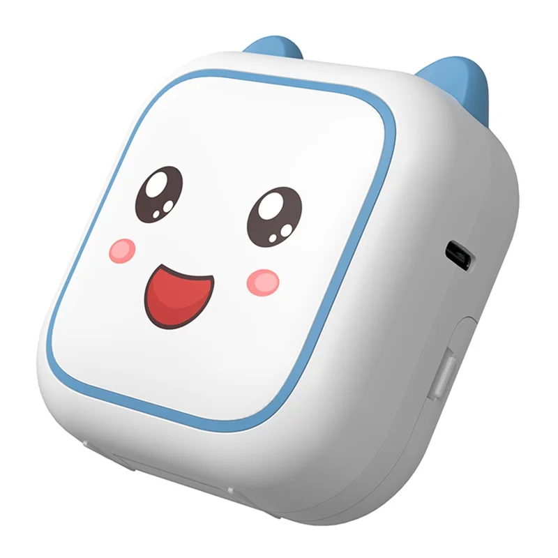 M6 Mini Sticker Printer Bluetooth-compatible Thermal Printer with 5 Rolls Paper + 5 Rolls Sticker + 3 Rolls Color Paper - Blue