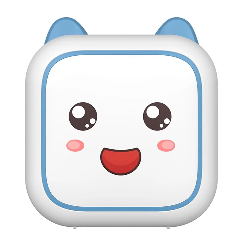 M6 Mini Sticker Printer Bluetooth-compatible Thermal Printer with 5 Rolls Paper + 5 Rolls Sticker + 3 Rolls Color Paper - Blue