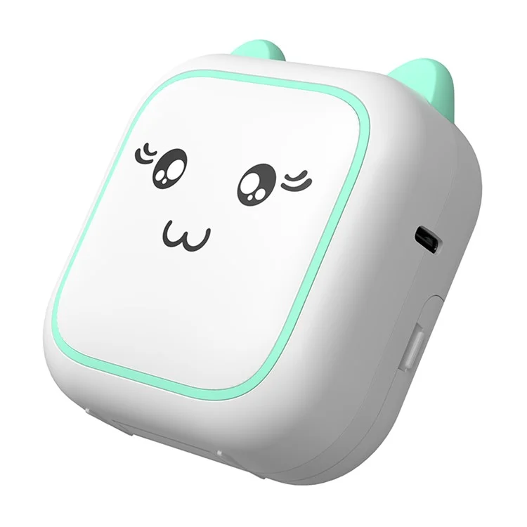 M5 Pocket-Size Sticker Printer Bluetooth-compatible Thermal Printer with 5 Rolls Paper + 5 Rolls Sticker + 3 Rolls Color Paper - Blue