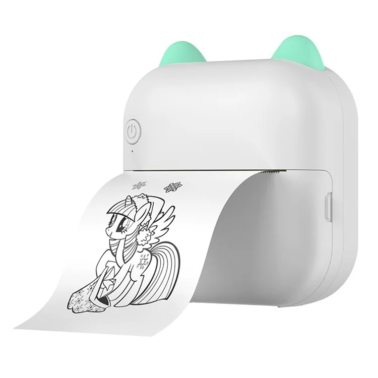 M5 Pocket-Size Sticker Printer Bluetooth-compatible Thermal Printer with 5 Rolls Paper + 5 Rolls Sticker + 3 Rolls Color Paper - Blue