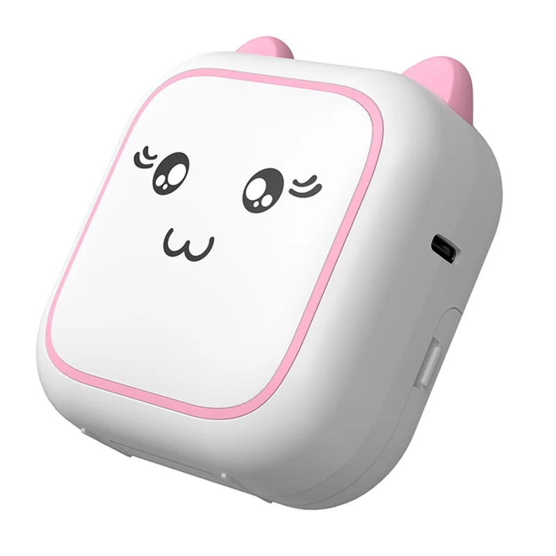 M5 Pocket-Size Sticker Printer Bluetooth-compatible Thermal Printer with 5 Rolls Paper + 5 Rolls Sticker + 3 Rolls Color Paper - Pink