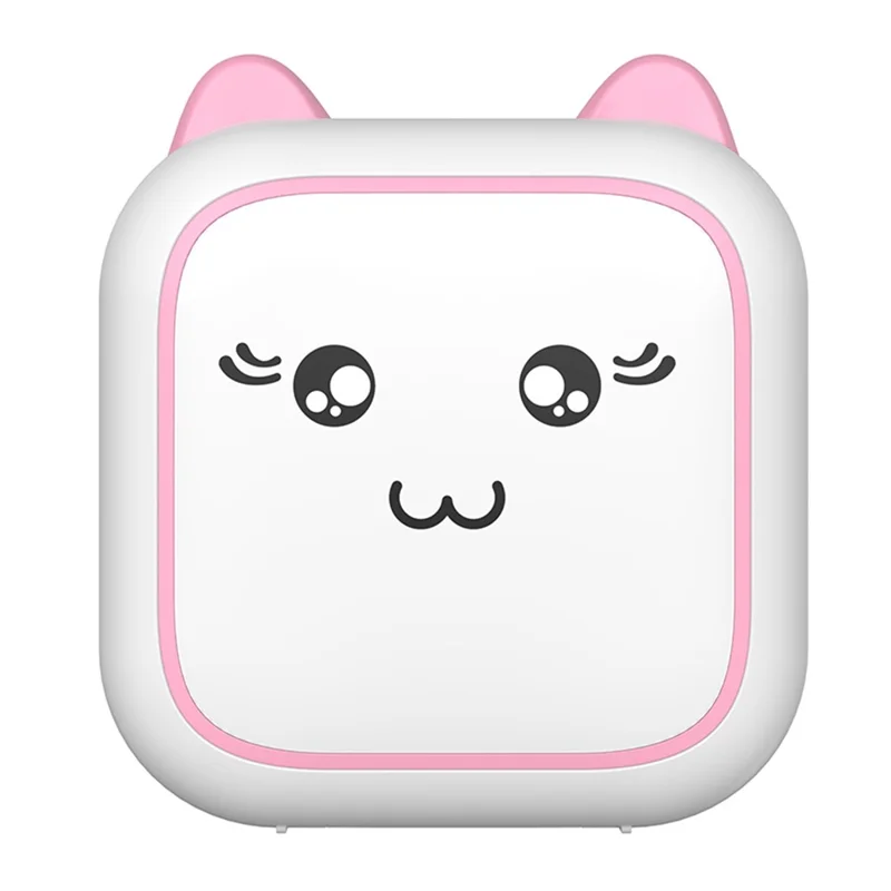 M5 Pocket-Size Sticker Printer Bluetooth-compatible Thermal Printer with 5 Rolls Paper + 5 Rolls Sticker + 3 Rolls Color Paper - Pink