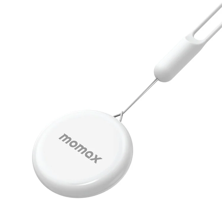 MOMAX BR7 PINPOP Tracker senza fili portatile Anti-Lost Device IP66 Impermeabile Localizzatore di articoli con cordino (FindMy Certificato) - Bianco
