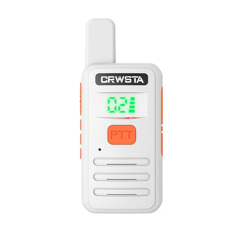 CRWSTA T70 5W Portable Mini Walkie Talkie Long Range Handheld Two Way Radio - White / EU Plug