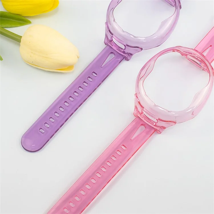 Compatibile Con Tamagotchi Uni (2023) Custodia Per Bracciale TPU Per Bambini Per Bambini Adulti - Rosa Trasparente