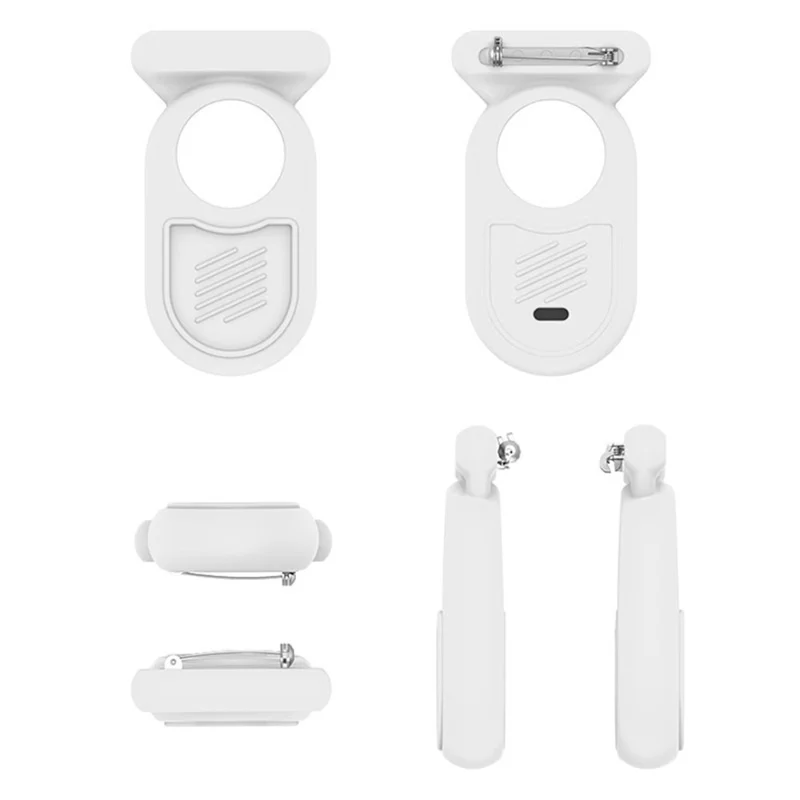 Capa de Silicone para Samsung Galaxy SmartTag2, Capa Protetora com Pino de Segurança Compatível com Bluetooth - Branco