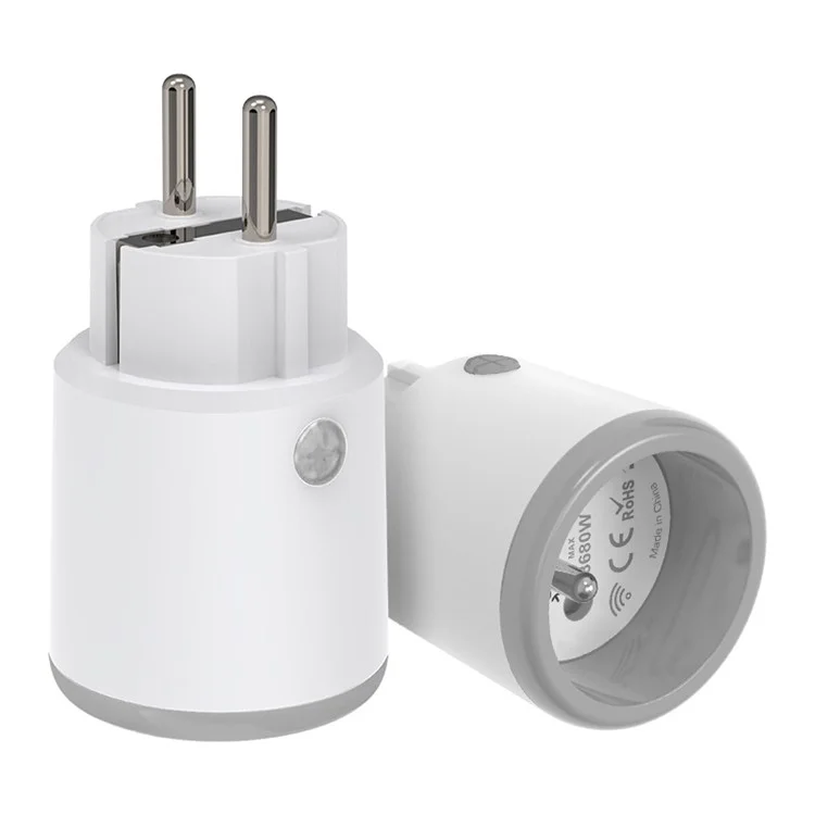 NEO NAS-WR15WM Tuya Maty Wifi Smart Smart 16A Control de Voz Smart Power Plug Con Medidor de Alimentación, Enchufe FR