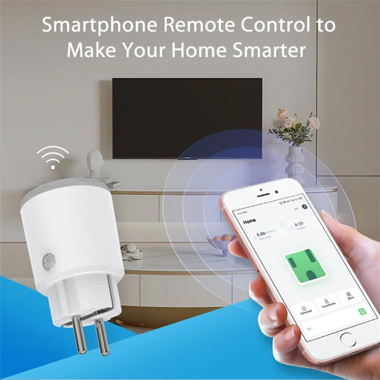 NEO NAS-WR15WM Tuya Matter WiFi Smart Plug 16A Controllo Smart Power Plug Con Misuratore di Alimentazione, Plug FR