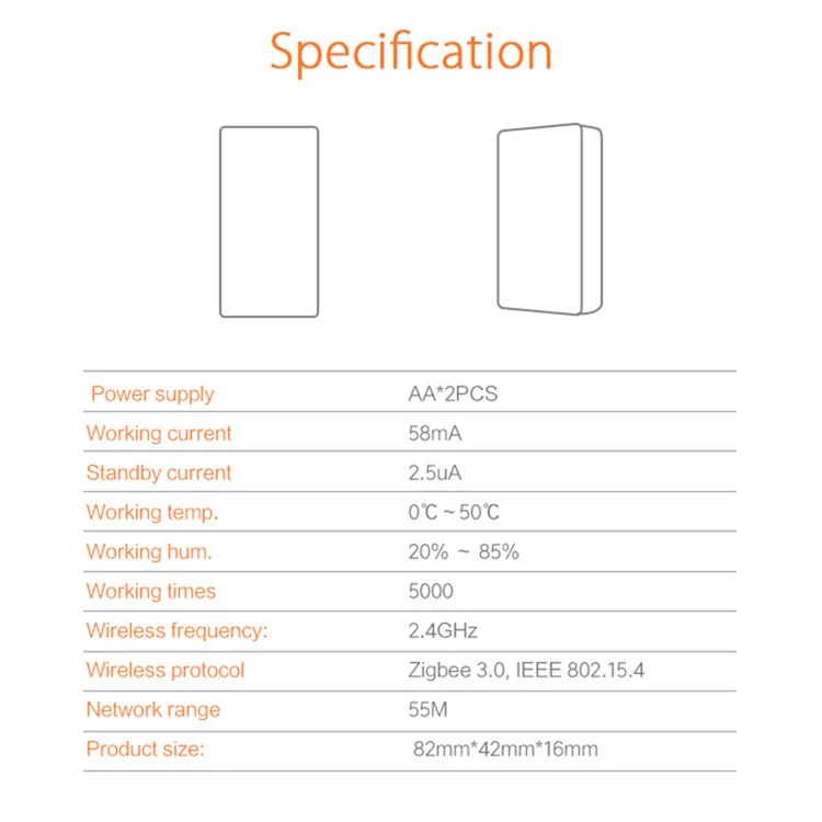 NEO NAS-WS05BH Tuya HomeKit e Sensor de Inundação Inteligente de Modo Dual ZigBee Detector de Água com Alarme de Inundação (Sem Bateria)