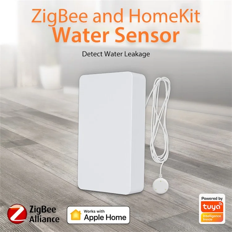NEO NAS-WS05BH Tuya HomeKit e Sensor de Inundação Inteligente de Modo Dual ZigBee Detector de Água com Alarme de Inundação (Sem Bateria)