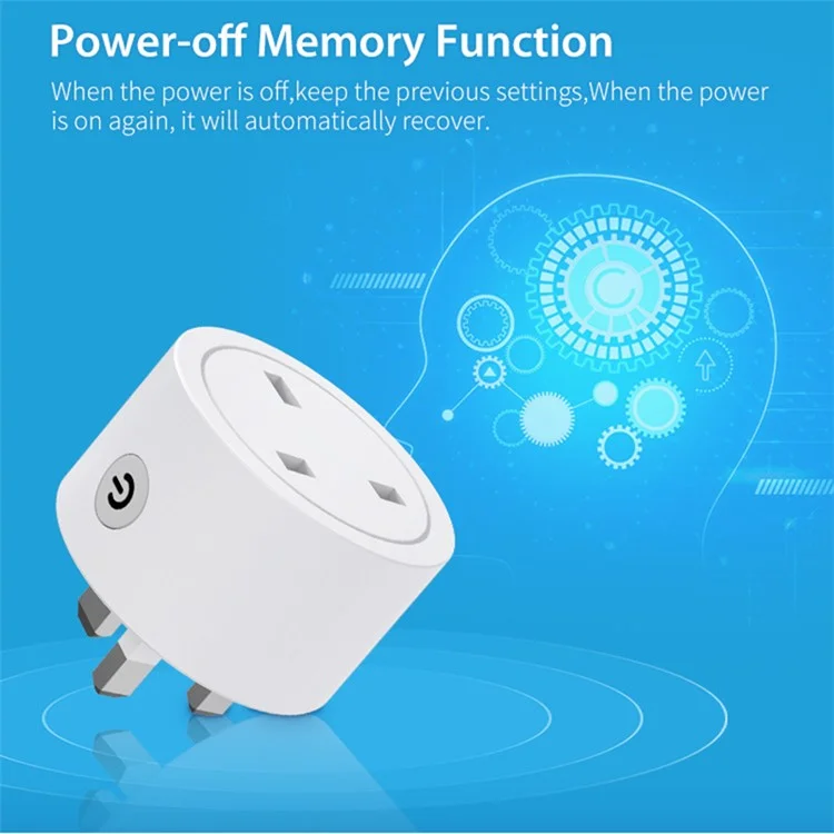 NEO NAS-WR16B Tuya ZigBee 3.0 Smart Socket Plug 16A Smartphone Control Power Plug with Power Meter, UK Plug