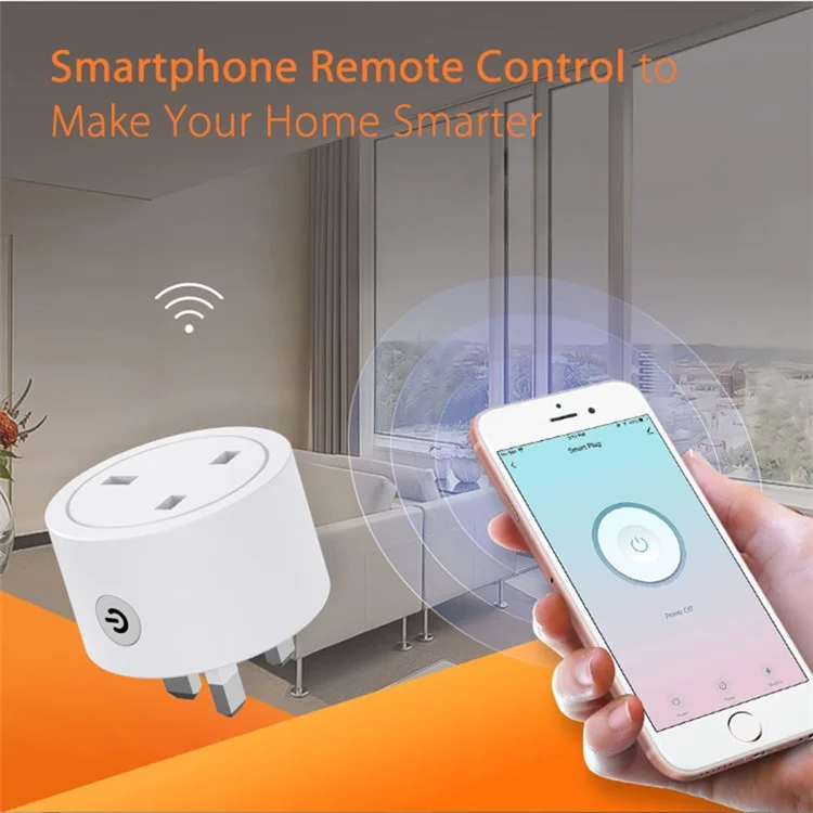 NEO NAS-WR16B Zigbee 3.0 Intelligenter Steckdosenadapter 16A Smartphone-Steuerung Stecker mit Stromzähler, UK-Stecker 
