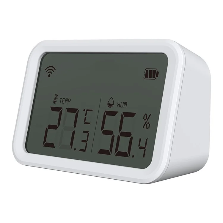 NEO NAS-TH02BH Tuya HomeKit e ZigBee Sensor Inteligente de Temperatura e Umidade 2 em 1 com Tela de Exibição (Sem Bateria)