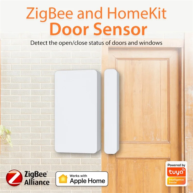 NEO NAS-DS05BH Tuya HomeKit e Sensor de Porta ZigBee Close / Open Window Smart Detector Suporte Controle de Aplicativo (Sem Bateria)