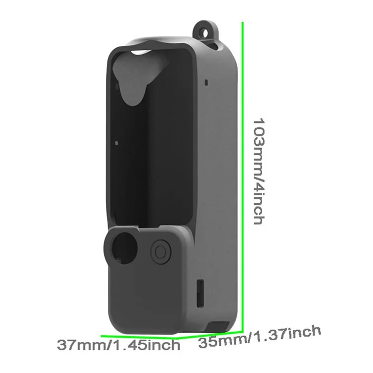 Per DJI Osmo Pocket 3 Pocket Camera Silicone Case Drop Protection Sleeve Cover - Nero