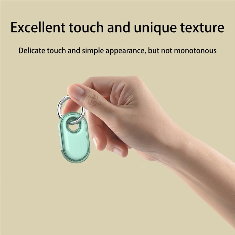 For Samsung Galaxy SmartTag2 Case Bluetooth-compatible Tracker IP68 Waterproof Clear TPU Cover with Buckle - Pink