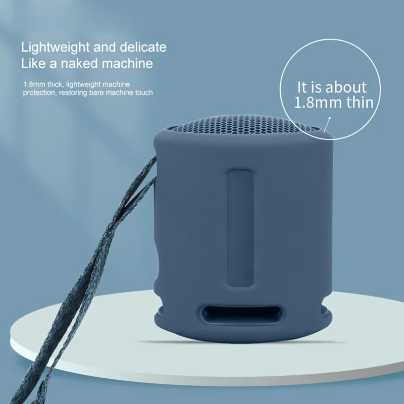 For Sony SRS-XB13 Portable Speaker Sleeve Silicone Case Protective Cover - Mint Green