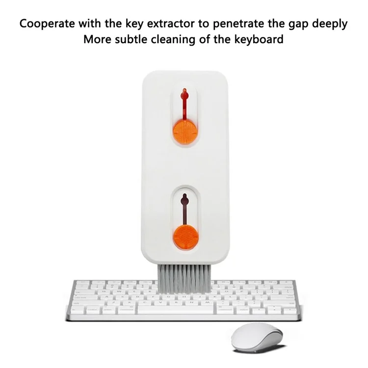 12-in-1 Keyboard Cleaning Kit for Laptops Computer Camera Lens Phone Screen Cleaner Brush Set - White+Grey