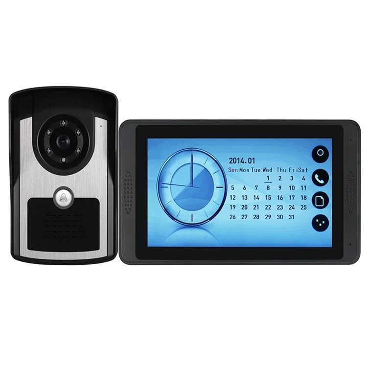 620FC11 7-inch Indoor Monitor + Waterproof Night Vision Door Bell HD Camera, EU Plug