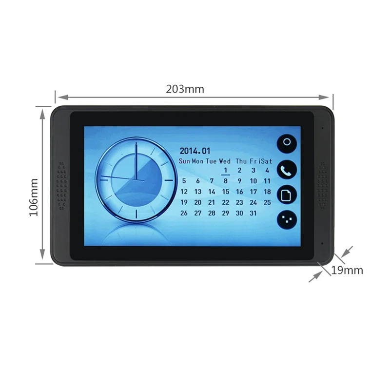 620FG11 7-inch Touch Screen Monitor + Night Vision Door Bell HD Camera, EU Plug