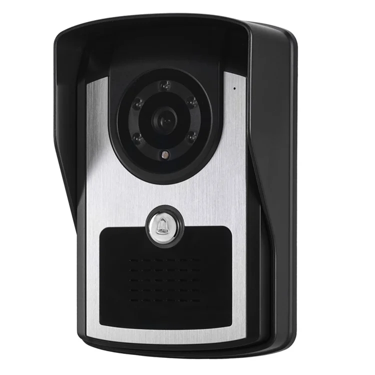 801FC11 7-inch Monitor + Rainproof HD Camera Smart Intercom Visual Doorbell, EU Plug