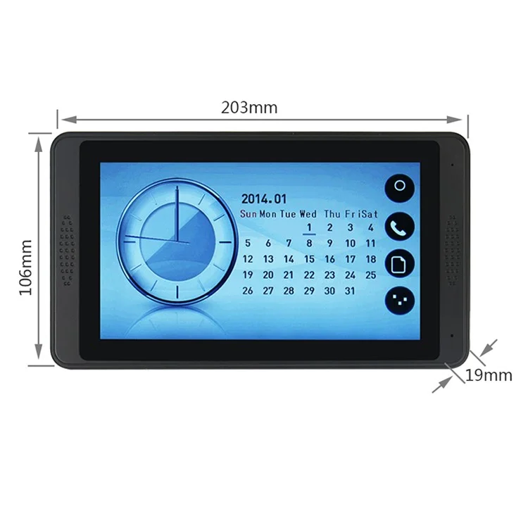 620MJIDS11 EU Plug 7" Video Doorbell Support Password / ID Card / Remote Unlock