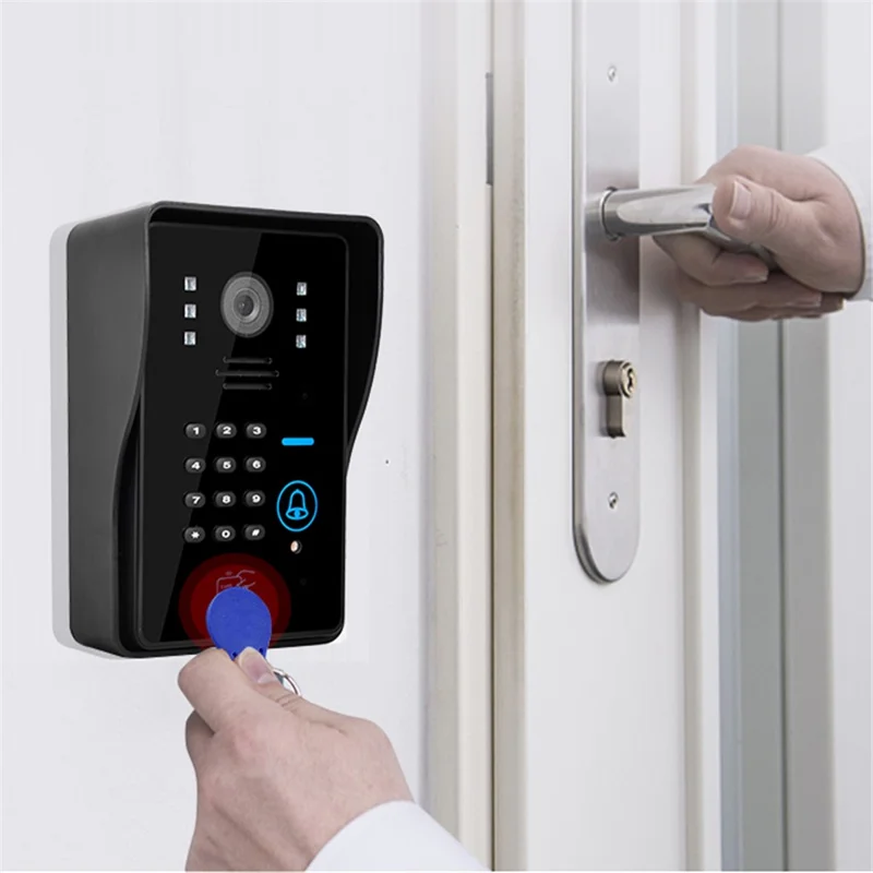 806MJIDS13 1 Camera+3 Monitor EU Plug 7" Video Door Phone Doorbell Intercom