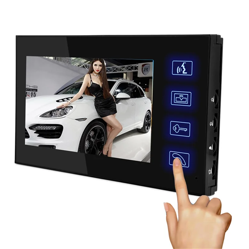 806MJIDS13 1 Camera+3 Monitor EU Plug 7" Video Door Phone Doorbell Intercom