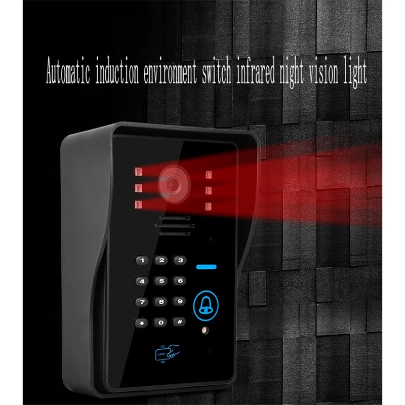 806MJIDS13 1 Camera+3 Monitor EU Plug 7" Video Door Phone Doorbell Intercom