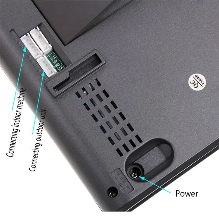 801FA11 7-Zoll Verdrahtetes Video-Türsprechanlage-Heimintercom-Kit, EU-Stecker