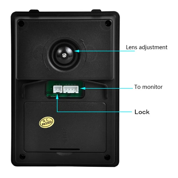 801FA11 7-Zoll Verdrahtetes Video-Türsprechanlage-Heimintercom-Kit, EU-Stecker