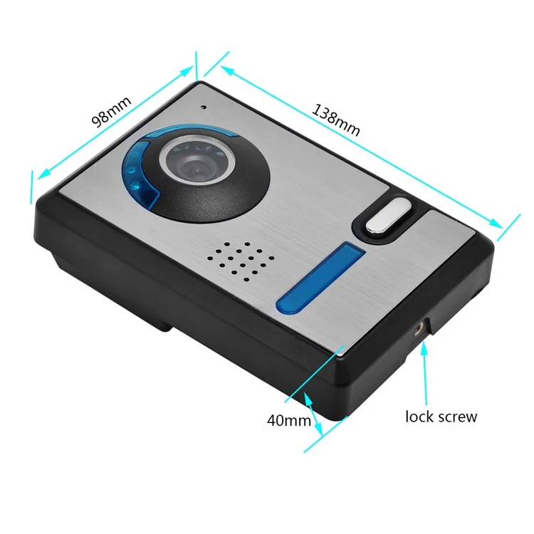 801FA11 7-Zoll Verdrahtetes Video-Türsprechanlage-Heimintercom-Kit, EU-Stecker